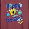 Women's - SpongeBob Squarepants - Hoppy Easter Lightweight French Terry Wide Neck Long Sleeve Shirt - 2 of 4