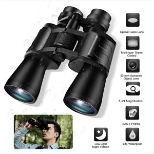 Wikineon 1Pc Portable Zoom Binoculars With FMC Lens Low Light Night Vision For Bird Watching Hunting Sports Events Concerts Adults Kids - 1 of 4