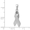 Black Bow Jewelry Sterling Silver Polished Cancer Awareness Ribbon Pendant - 4 of 4