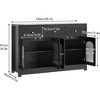 Farmhouse Buffet Sideboard Cabinet with 4 Doors and 3 Drawers, Kitchen Cabinet with Adjustable Shelf - 4 of 4