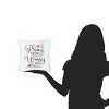 C&F Home 10" x 10" Pray More Worry Less Embroidered Small Petite Throw Pillow - 2 of 2