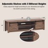 Costway Sliding Barn Door TV Stand for TV's up to 65'' Storage Shelf Entertainment Center - 2 of 4