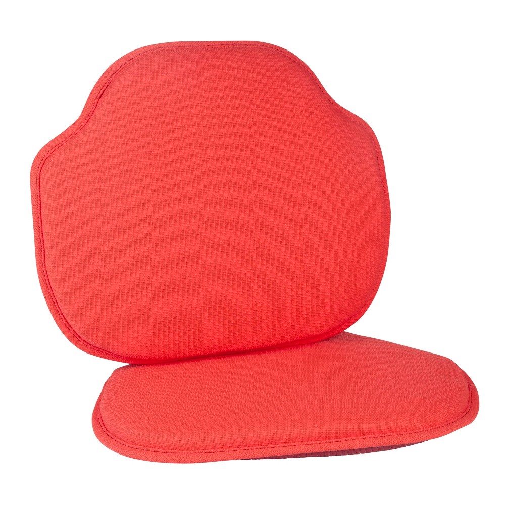 Photos - Pillow Gripper 2pc Non Slip Omega Windsor Chair Cushion Coral