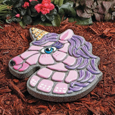 MindWare Paint Your Own Stepping Stone: Unicorn - Creative Activities -14 Pieces