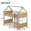 MAYEERTY Twin House Floor Bunk Bed with Headboards, Footboards and Guardrails Beige - 4 of 4