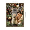 Kate & Laurel All Things Decor Sylvie Framed Canvas Small Doe Between Christmas Decor by Michael Schauer - 2 of 4