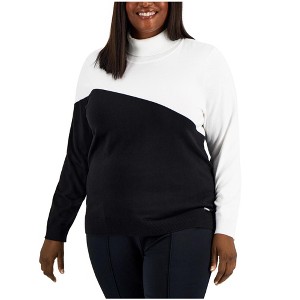 Calvin Klein Womens Two Tone Pullover Sweater - 1 of 1