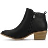 Journee Collection Womens Rebel Outside Zip Stacked Heel Booties - 2 of 4