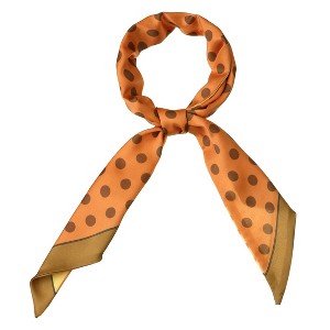 Allegra K Women’s Polka Dot Skinny Neck Scarves Double Sided Print Neckerchief Hairband - 1 of 4