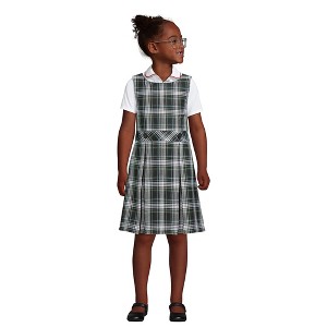 Lands' End Kids Uniform Plaid Jumper - 1 of 3