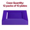 Smarty Had A Party 6.5" Grape Purple Square Plastic Cake Plates (120 Plates) - 4 of 4