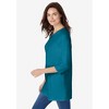 Woman Within Perfect Three-Quarter Sleeve Crewneck Tunic - 4 of 4