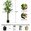 Artificial Dracaena Tree, 5.4 ft Tall Fake Dracaena Plant with Pot, Faux Topiary Yucca Trees for Office Home Living Room Porch Patio DéCor - 4 of 4