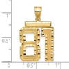 Black Bow Jewelry 14k Yellow Gold, Varsity Collection, Large D/C Pendant Number 81 - 2 of 3