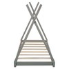Sapphtopaz Floor Bed for Kids with Triangle Structure Platform Bed Frame for Boys & Girls, Bedroom, Nursery, Playroom - 4 of 4