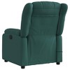 vidaXL Dark Green Fabric Massage Recliner Chair - Manual Reclining Armchair with Vibration Massage, Side Pocket for Living Room - 4 of 4