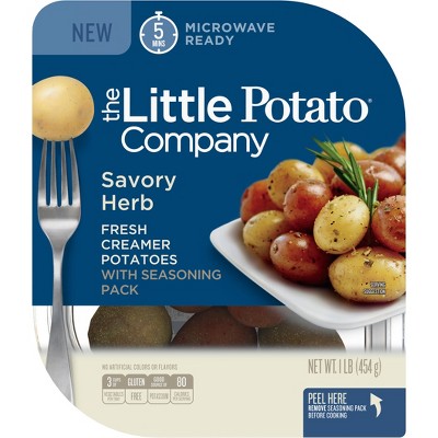 The Little Potato Company Gluten Free Savory Herb Microwavable Vegan Potatoes - 1lb