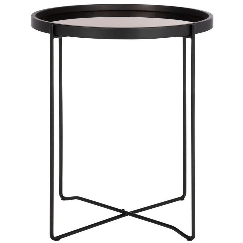 Ruby Small Tray Accent Table - Rose Gold/Black - Safavieh., 1 of 7