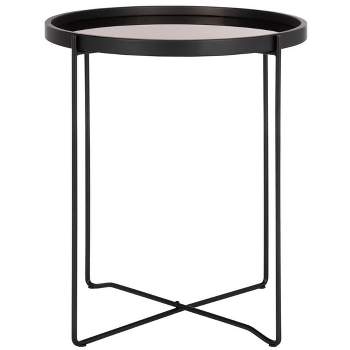 Ruby Small Tray Accent Table - Rose Gold/Black - Safavieh.
