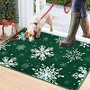 Fulvari Christmas Snowflake Area Rug,Rug Washable Non Slip for Entryway,Mats for Front Door,Bedroom Living Room Laundry Room Indoor - 2 of 4