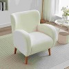 CAVINAS Boucle Fabric Accent Chair with Mid-Height Backrest,Modern Comfy Upholstered Living Room Chairs,Reading Chairs for Living Room - 2 of 4