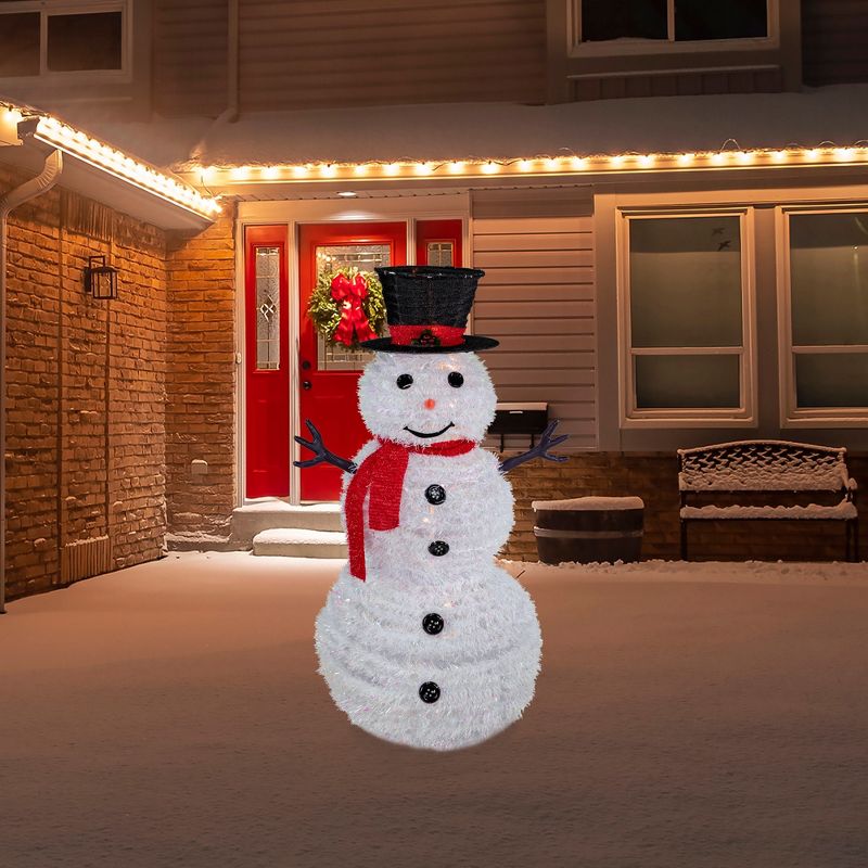 Northlight 4' Lighted Pop-Up Snowman Outdoor Christmas Decoration, 2 of 6