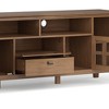 72" Solid Wood TV Media Stand with Handcrafted Finish, Cord Management, and Tempered Glass Doors for Living Room and Bedroom - 4 of 4