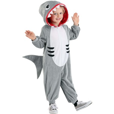 Halloweencostumes.com 2t Toddler Shark Bodysuit Costume., White/gray ...