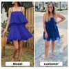 EXLURA Womens 2025 Summer Romper Dress Spaghetti Strap Pleated Fashion Short Jumpsuit Outfits - 2 of 4