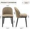 Upholstered Dining Chairs Set of 2,Modern Fabric Dinner Chairs with Wood Legs,Large Dining Room Kitchen Chairs with High Back and Deep Seat - 2 of 4