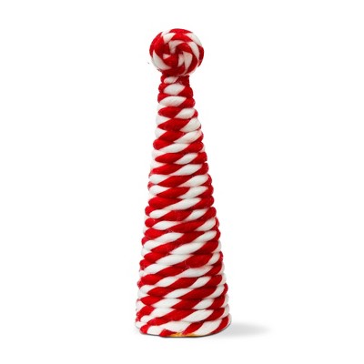 tag Large Peppermint Tree Decor - Holiday Decorative Object Sculpture for Christmas - Red Multi Foam - 15" Tall