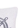 C&F Home 10" x 10" Ship Wheel Knitted Small Petite Throw Pillow - 4 of 4