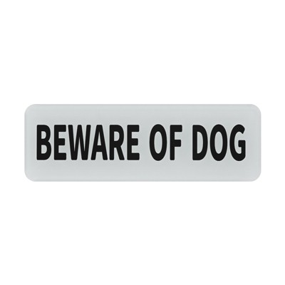 Unique Bargains Indoor Outdoor Yard Home Acrylic Self-adhesive Durable Beware of Dog Sign 3x9 Inch