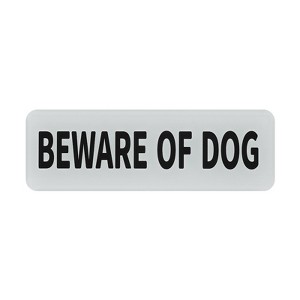 Unique Bargains Indoor Outdoor Yard Home Acrylic Self-adhesive Durable Beware of Dog Sign 3x9 Inch - 1 of 4