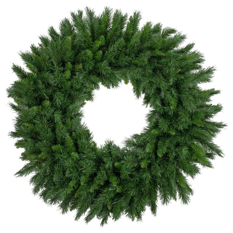 Northlight 36" Unlit Lush Mixed Pine Artificial Christmas Wreath, 1 of 6