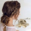 Unique Bargains Women's Elegant Double Faux Pearl Tassels Hair Clips 1 Pc - 2 of 3
