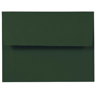 JAM Paper A2 Invitation Envelopes 4.375 x 5.75 Dark Green 1512744I