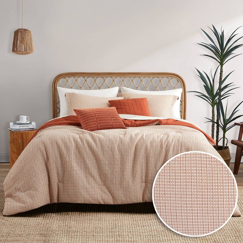 Chic Home Design 5pc Queen Nylah Comforter Set Brick, 1 of 11