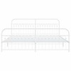 vidaXL Metal Bed Frame without Mattress with Footboard White 76"x79.9" - 4 of 4