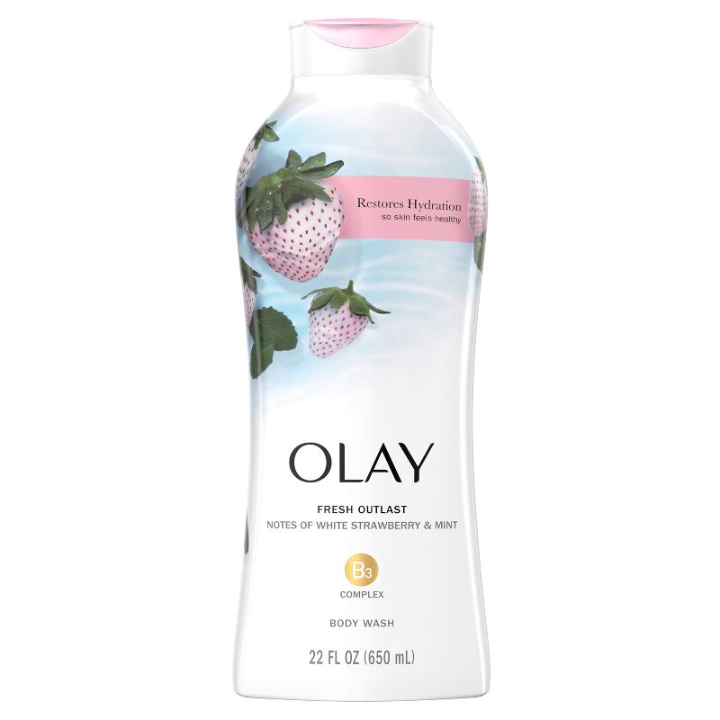 Olay Fresh Outlast Body Wash White Strawberry &#38; Mint - 22 fl oz, 1 of 12