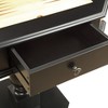 VYNXARIA Black Finish Reversible Chess Checker Game Table w/Game Tray (Chess Fingures Not Included) - 3 of 4