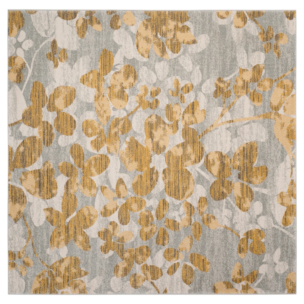 Evoke Rug - Gray/Gold - (6'7inx6'7in Square) - Safavieh