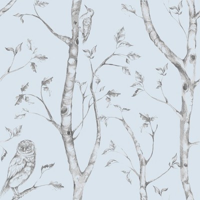 Brewster Woods Peel and Stick Wallpaper Blue