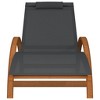 vidaXL Rocking Chair Gray Textilene and Solid Wood Poplar - 3 of 4