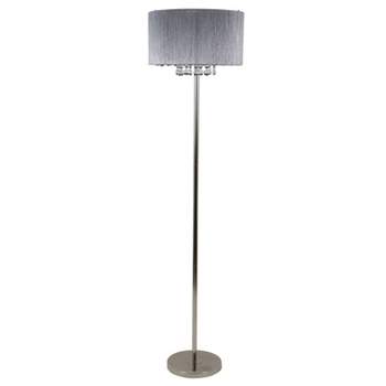 63" Penelope String Floor Lamp Brushed Nickel - Decor Therapy