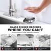 WOWOW 5 in. Metal Glass Rinser for Kitchen Sinks in Brushed Nickel - 3 of 4