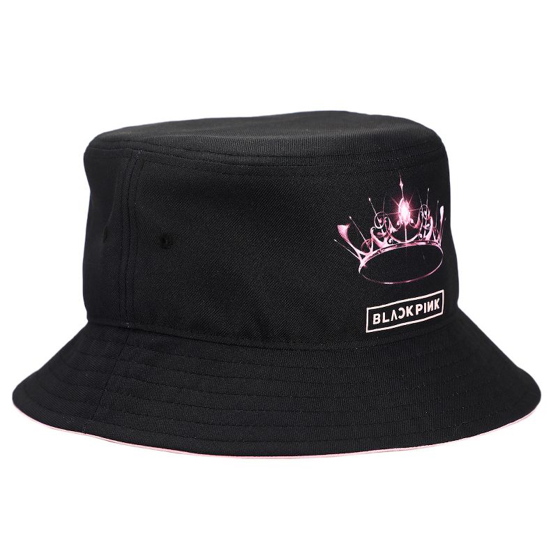 Blackpink Tiara Logo Black Bucket Hat, 2 of 6