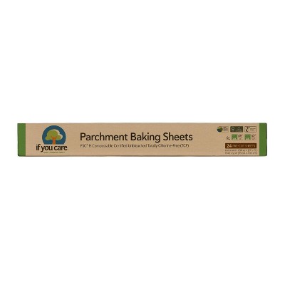 If You Care Pre-Cut Baking Sheet Parchment Paper, 24 Sheets