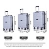 SEVOBAL Luggage 3 Piece PP Hardshell Set with Spinner Silent Wheels, TSA Lock, Ideal for Students or Travelling, Silver, 20.47"*12.4"*30.71" - 4 of 4
