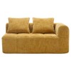 Grungis Chenille Loveseat Sofa with Left Arm & Removable Pillows, Modern Minimalist 2-Seater Sofa for Living Room & Bedroom - 3 of 4